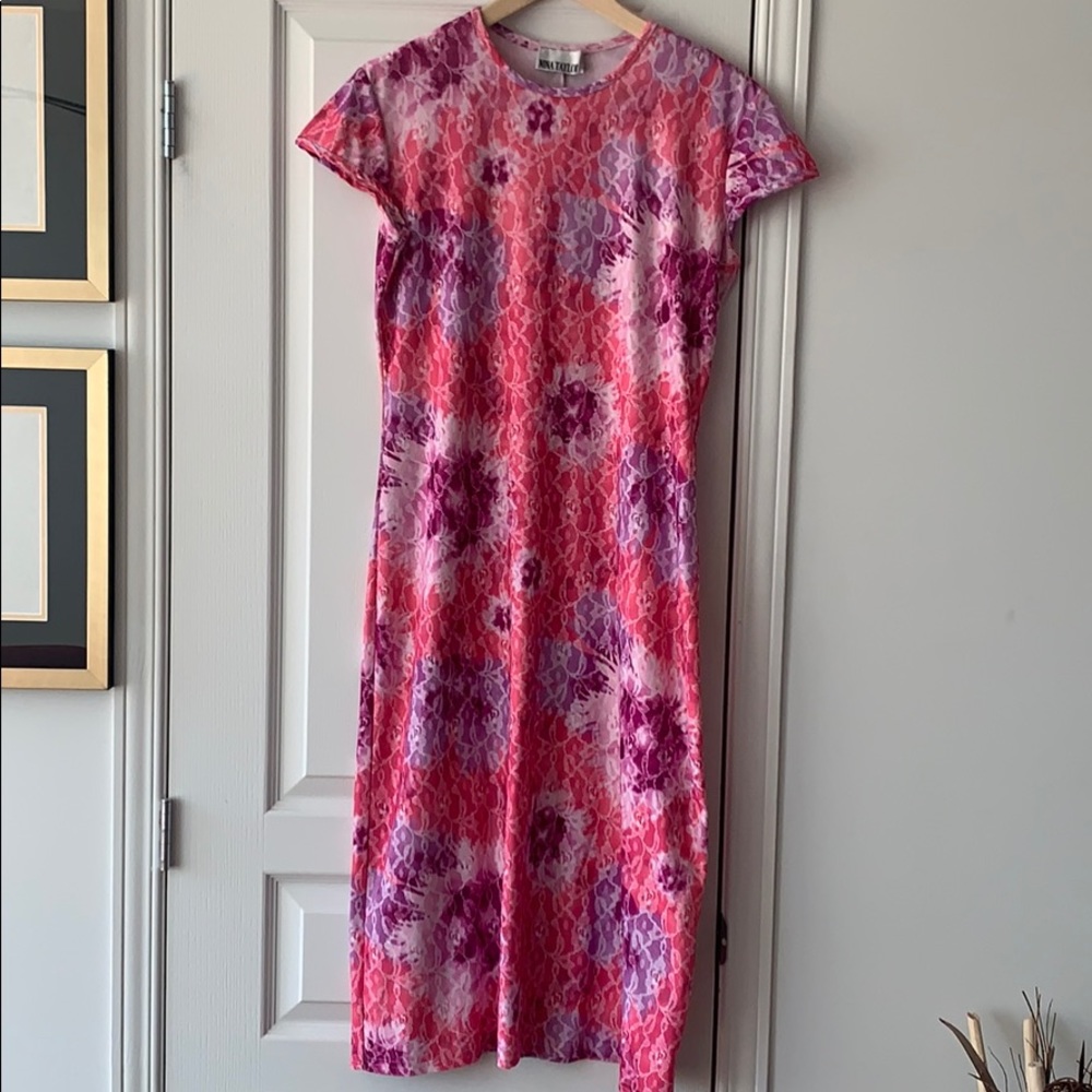 🌸 Pink Summer Dress with short sleeves